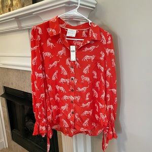 Anthropologie Margaret Jeane Tiger Blouse
